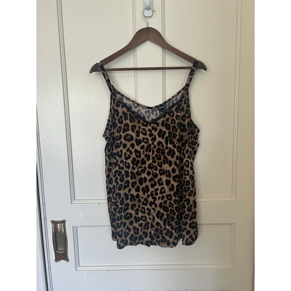 Torrid Leopard Print Button Front Tank Camisole Womens Size 2X Fun NWT - Picture 1 of 8